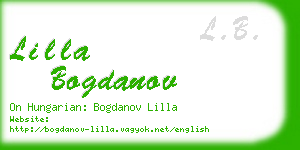 lilla bogdanov business card